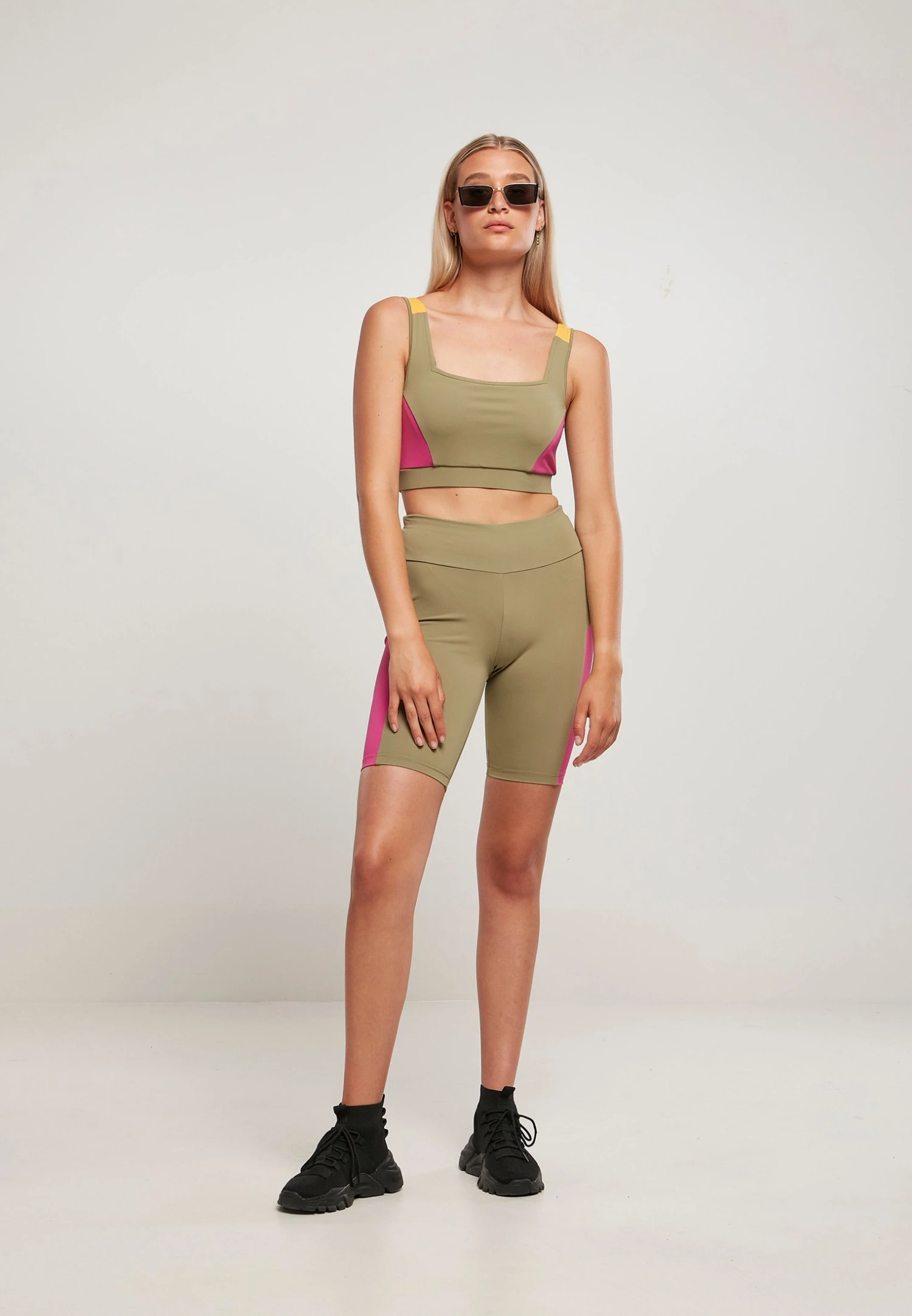 URBAN CLASSICS Bustier - Khaki Brightviolett Magimango 4 URBAN CLASSICS Bustier - Khaki Brightviolett Magimango - Afbeelding 2