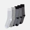 URBAN CLASSICS Stripes And Dots Socks 5 Pack - Sokken - Black/Heathergrey/White -Urban Classics 2daa69e2a75f4223a23ae374e6a02964