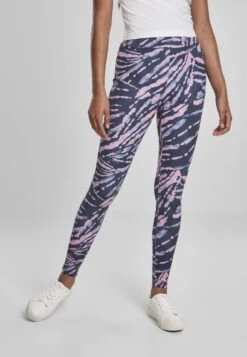 URBAN CLASSICS Legging - Darkshadow/Pink