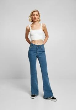 URBAN CLASSICS Organic High Waist - Bootcut Jeans - Clearblue Washed -Urban Classics 2e807b10e8804928bcb09757ed63379f