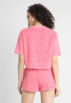 URBAN CLASSICS Ladies Short Towel Tee - T-Shirt Print - Pinkgrapefruit -Urban Classics 2ed8b3e2577e451f9ea7b64206a18c75