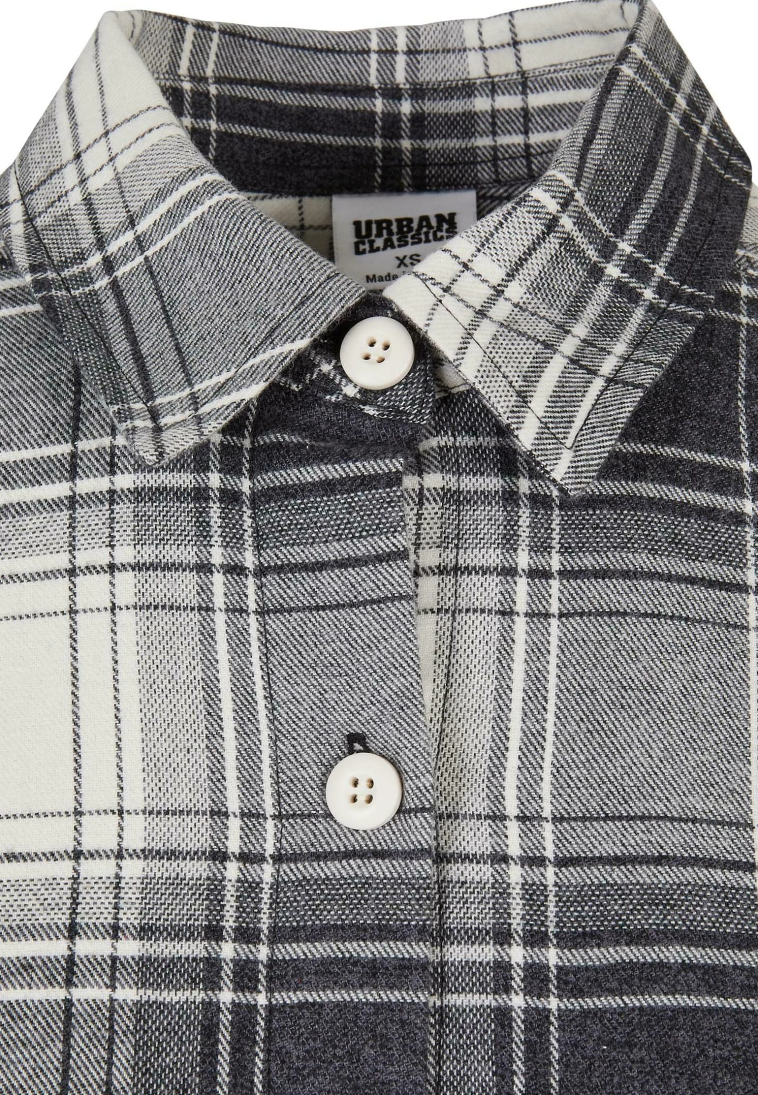 URBAN CLASSICS Oversized- Overhemdblouse - Whitesand Black 10 URBAN CLASSICS Oversized- Overhemdblouse - Whitesand Black - Afbeelding 8