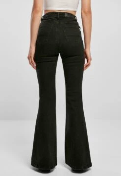 URBAN CLASSICS Organic High Waist - Bootcut Jeans - Black Washed -Urban Classics 2f7dc6bc514048f29b2337b0ea572a51
