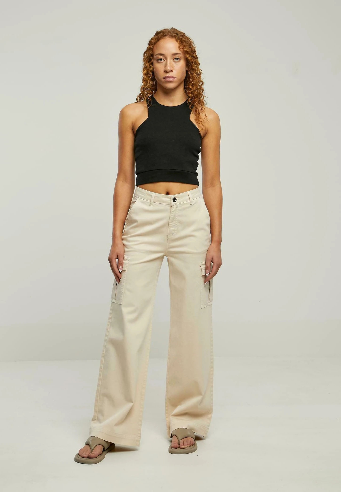 URBAN CLASSICS Wide Leg Twill - Cargobroek - Whitesand 4 URBAN CLASSICS Wide Leg Twill - Cargobroek - Whitesand - Afbeelding 2