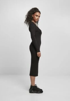 URBAN CLASSICS Damen Ladies - Jerseyjurk - Black -Urban Classics 308d7853d596453cbac46753bf4a46ee