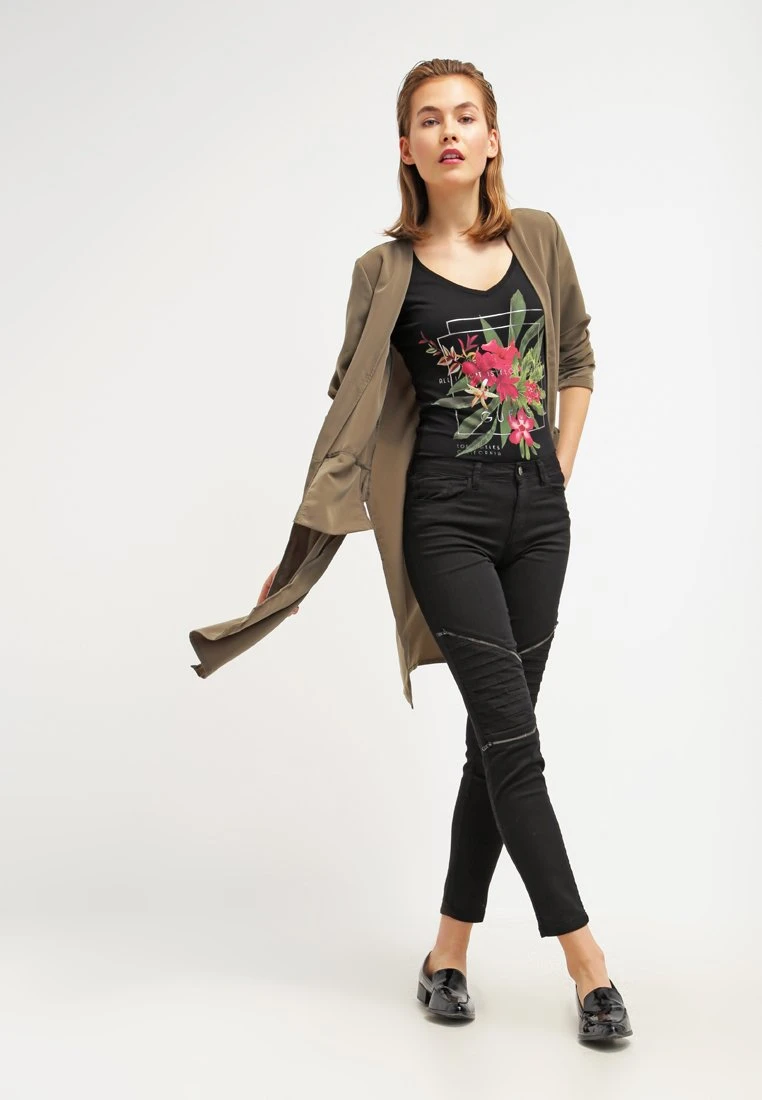 URBAN CLASSICS Ladies Stretch Biker Pants - Slim Fit Jeans - Black 4 URBAN CLASSICS Ladies Stretch Biker Pants - Slim Fit Jeans - Black - Afbeelding 2