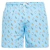 URBAN CLASSICS Pattern Swim - Zwemshorts - Light Blue/Ice
