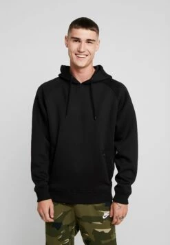 URBAN CLASSICS Raglan Zip Pocket Hoody - Hoodie - Black