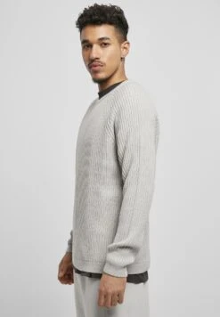 URBAN CLASSICS Ribbed Raglan Sweater - Trui - Lightasphalt -Urban Classics 32802b44207e4e48b59f2968d18606ab