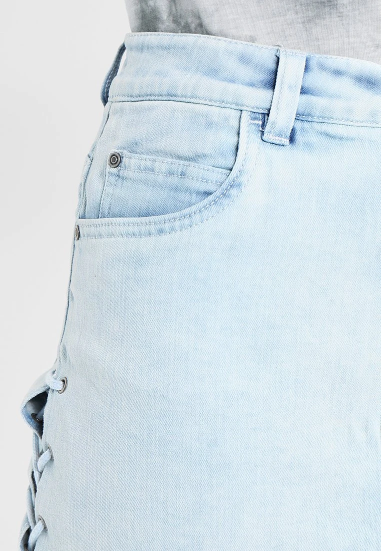 URBAN CLASSICS Lace Up Skirt - Jeansrok - Blue Bleached 6 URBAN CLASSICS Lace Up Skirt - Jeansrok - Blue Bleached - Afbeelding 4