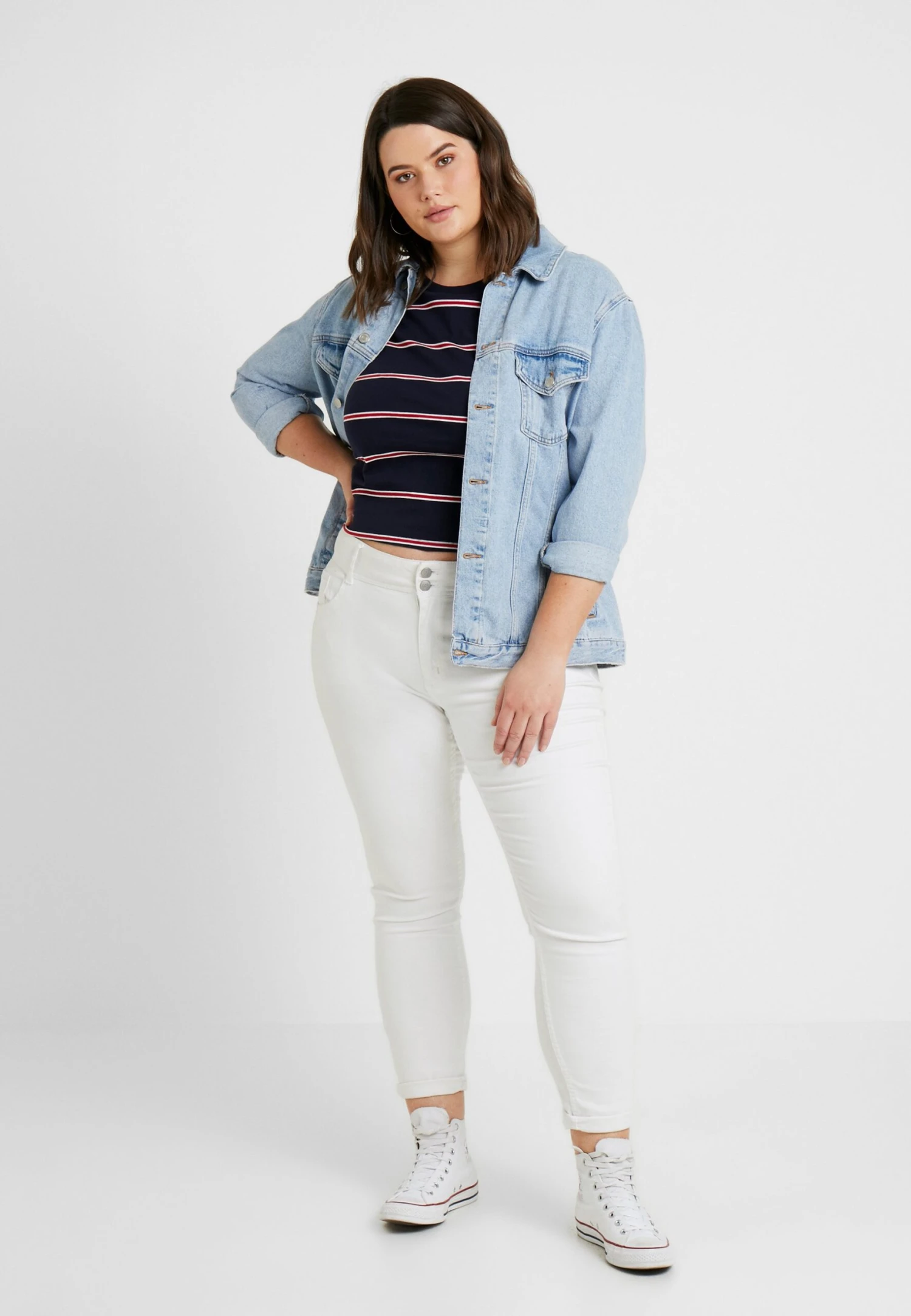 Ladies Yarn Dyed Skate Stripetee - T-Shirt Print - Midnightnavy/Red 4 Ladies Yarn Dyed Skate Stripetee - T-Shirt Print - Midnightnavy/Red - Afbeelding 2