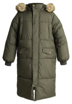 Ladies Oversize Puffer Coat - Winterjas - Darkolive/Beige -Urban Classics 35918b4f6d8042a1babf8b0b911f7a15
