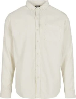 URBAN CLASSICS Corduroy Shirt - Overhemd - Whitesand