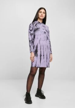 URBAN CLASSICS Tie Dye- Jerseyjurk - Black Lavender -Urban Classics 373cc34c79764a93863b686258382538