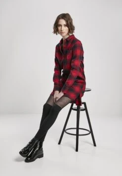 URBAN CLASSICS Blousejurk - Darkblue/Red -Urban Classics 391193f783b9410ba7fe407fe6678142