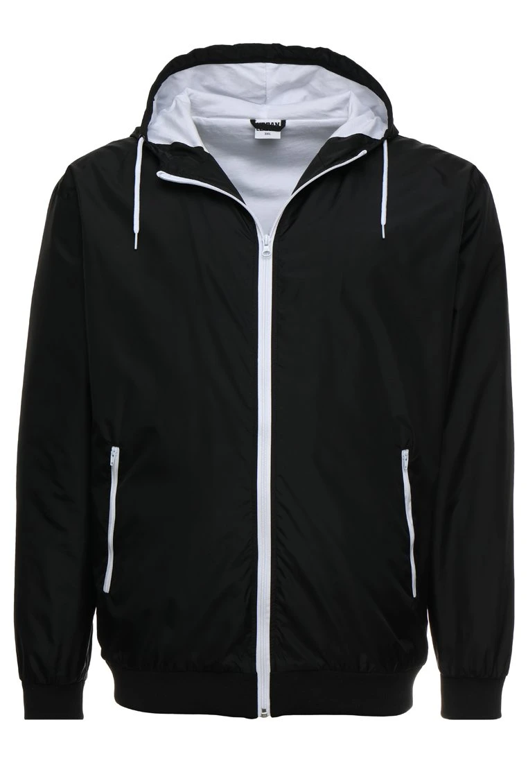 URBAN CLASSICS Contrast Windrunner - Lichte Jas - Black/White 7 URBAN CLASSICS Contrast Windrunner - Lichte Jas - Black/White - Afbeelding 5