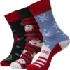 URBAN CLASSICS Santa Ho Christmas 3 Pack - Sokken - Multicolor