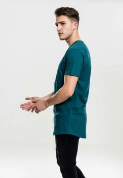 URBAN CLASSICS Shaped Long Do Not Use - T-Shirt Basic - Teal -Urban Classics 3b31c887473647c487051cea8e50e457