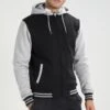 URBAN CLASSICS 2-Tone Zip Hoody - Sweater Met Rits - Black/Grey -Urban Classics 3d5e31bcf2e045e0b71b9241bd92da0c