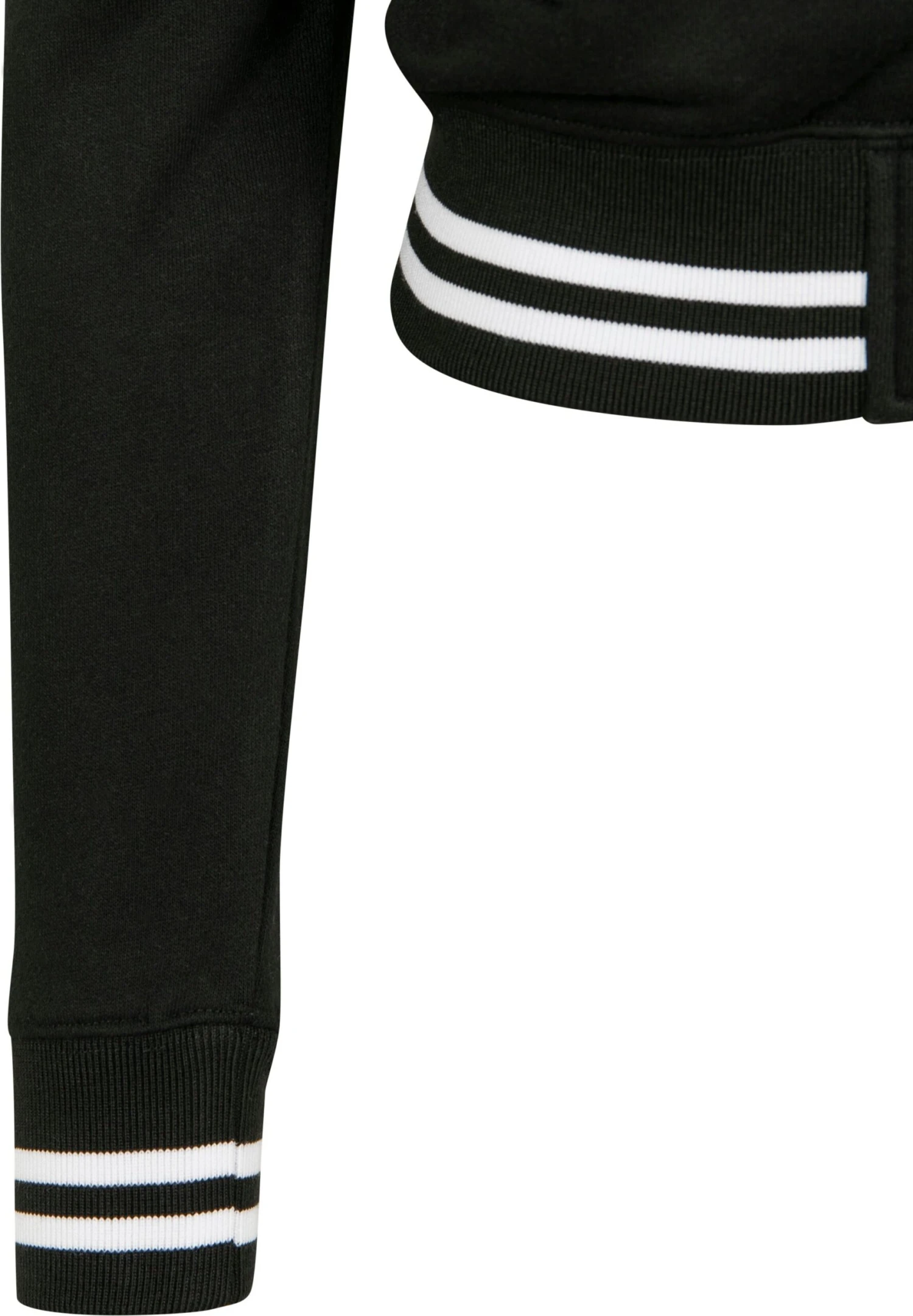 URBAN CLASSICS Ladies Inset College Jacket - Sweater Met Rits - Black/White 11 URBAN CLASSICS Ladies Inset College Jacket - Sweater Met Rits - Black/White - Afbeelding 9