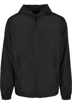 URBAN CLASSICS Full Zip Nylon Crepe Jacket - Windjack - Schwarz