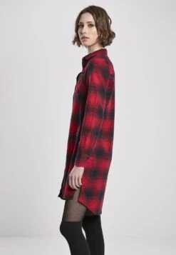 URBAN CLASSICS Blousejurk - Darkblue/Red -Urban Classics 426424de61824f69ab7ae0f6b48efc56
