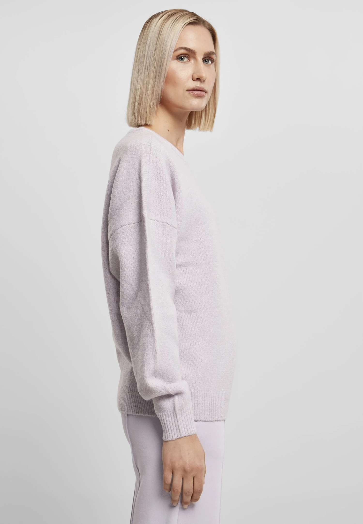 URBAN CLASSICS Chunky Fluffy- Trui - Softlilac 6 URBAN CLASSICS Chunky Fluffy- Trui - Softlilac - Afbeelding 4