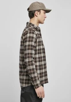 URBAN CLASSICS Roots - Overhemd - Darkground/Warmsand -Urban Classics 43a402bc30b34c6bb6416f29b79f737c