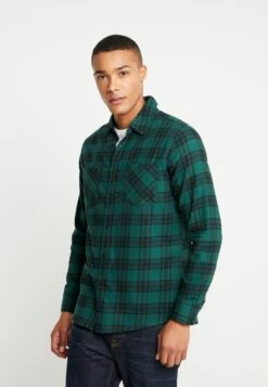 URBAN CLASSICS Checked- Overhemd - Darkgreen/Black