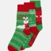 URBAN CLASSICS Christmas Lama Socks 3 Pack - Sokken - Green/Red -Urban Classics 4434850cf51d491ca01cb599fe1fd20a