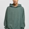 URBAN CLASSICS Garment Dye- Hoodie - Bottlegreen -Urban Classics 451b35b348ea41c3851a6856545dc6ec