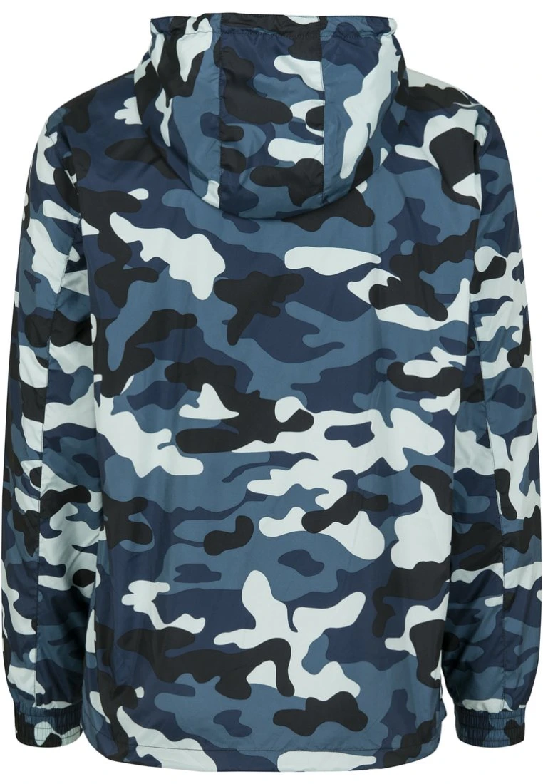 URBAN CLASSICS Camo Pull Over Windbreaker - Windjack - Blue 4 URBAN CLASSICS Camo Pull Over Windbreaker - Windjack - Blue - Afbeelding 2