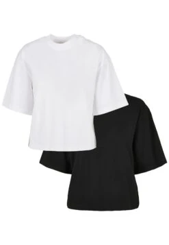 URBAN CLASSICS 2-Pack - T-Shirt Basic - White+Black -Urban Classics 46e5398a26a74d96b1bde419f504720a