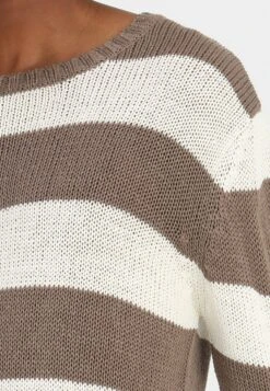 URBAN CLASSICS Striped - Trui - Beige/Offwhite 13 URBAN CLASSICS Striped - Trui - Beige/Offwhite -Urban Classics 46f9e7350340481d949112b56709519e