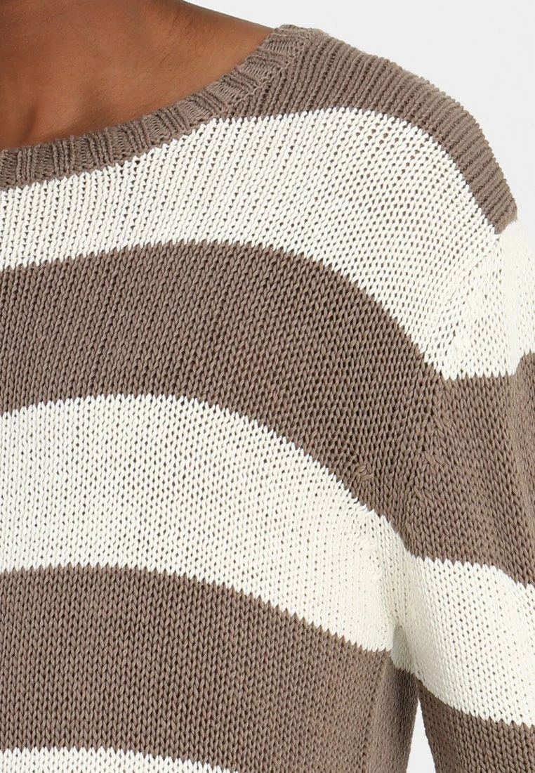 URBAN CLASSICS Striped - Trui - Beige/Offwhite 8 URBAN CLASSICS Striped - Trui - Beige/Offwhite - Afbeelding 6