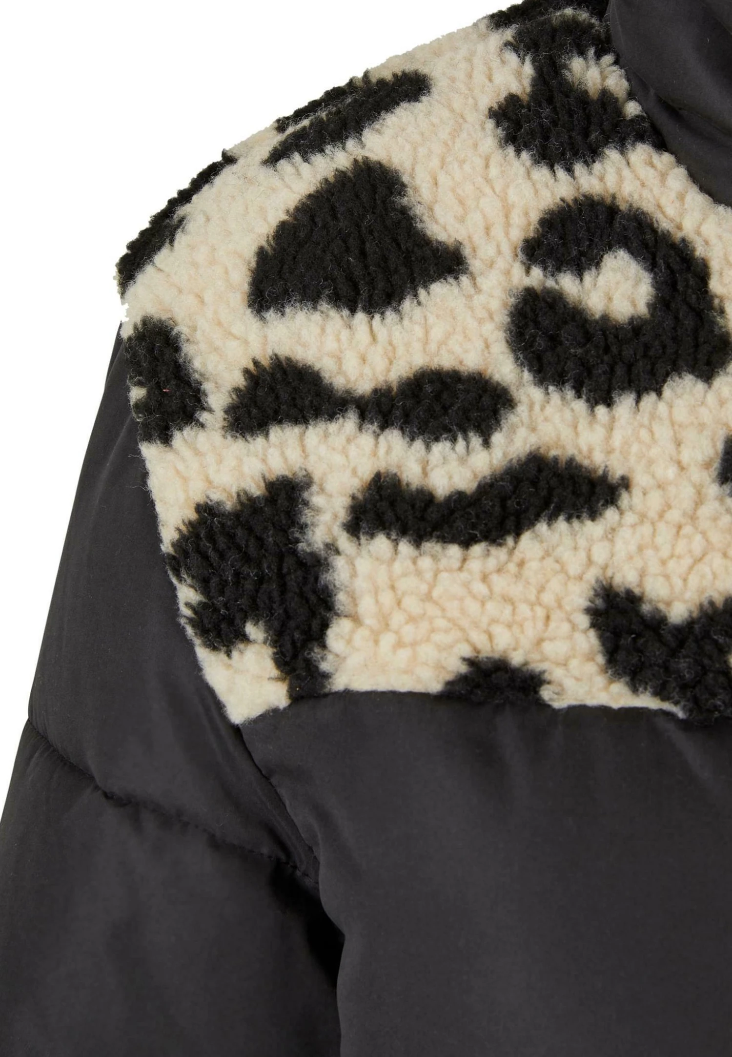 URBAN CLASSICS Aop Sherpa Puffer- Winterjas - Black Sandleo 11 URBAN CLASSICS Aop Sherpa Puffer- Winterjas - Black Sandleo - Afbeelding 9