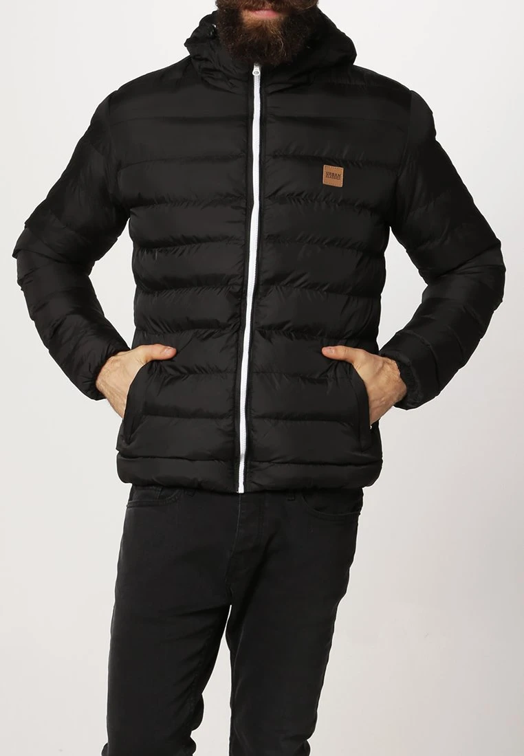 URBAN CLASSICS Basic Bubble Jacket - Winterjas - Black/White/Black 4 URBAN CLASSICS Basic Bubble Jacket - Winterjas - Black/White/Black - Afbeelding 2
