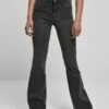 URBAN CLASSICS High Waist - Flared Jeans - Black Washed -Urban Classics 489680426fbf45a4b597c4174cf2db29