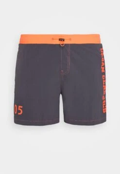 URBAN CLASSICS Logo - Zwemshorts - Anthracite/Orange -Urban Classics 498f2c1ed0f145238c16b85f85029c52