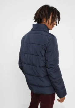 URBAN CLASSICS Hooded Puffer Jacket - Winterjas - Navy -Urban Classics 4a1c86df90d44775bd66bb2715fa8e14