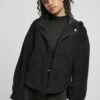 URBAN CLASSICS Ladies Short Sherpa Jacket - Outdoorjas - Black