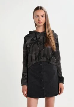 URBAN CLASSICS Cropped - Hoodie - Dark