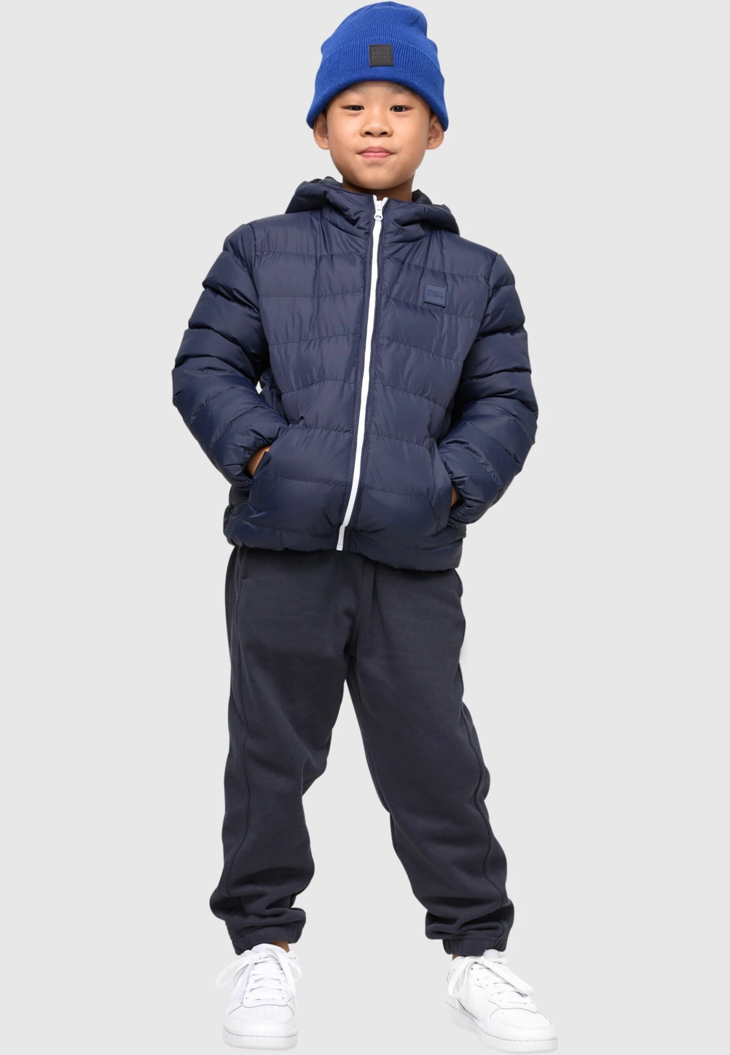URBAN CLASSICS Basic Bubble- Winterjas - Navy White Navy 4 URBAN CLASSICS Basic Bubble- Winterjas - Navy White Navy - Afbeelding 2
