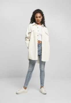 URBAN CLASSICS Ladies Long Corduroy Overshirt - Overhemdblouse - Whitesand -Urban Classics 4c13497339e5429da11ba63f00ffb9d4