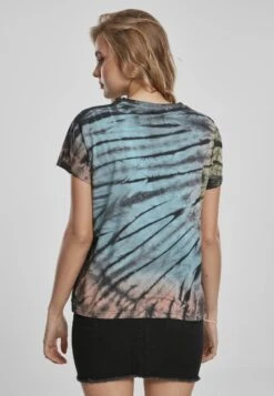 URBAN CLASSICS Ladies Tie Dye Boyfriend Tee - T-Shirt Print - Black -Urban Classics 4c28d576c0a24f78b3efd7e12ac99a52