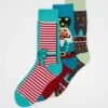 URBAN CLASSICS Christmas Bow And Nutcracker Socks 3 Pack - Sokken - Multicolor 1 URBAN CLASSICS Christmas Bow And Nutcracker Socks 3 Pack - Sokken - Multicolor -Urban Classics 4d341200cf114053a36bed15382803ba