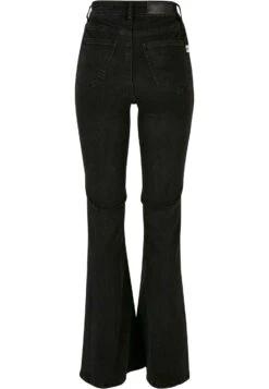 URBAN CLASSICS Organic High Waist - Bootcut Jeans - Black Washed -Urban Classics 4e3abfbb0fe74cd68d804ff4d19629c1