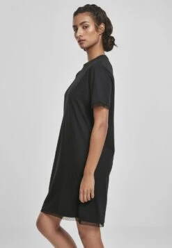 URBAN CLASSICS Boxy Lace- Jerseyjurk - Black -Urban Classics 4e4c9167984b4c63b1dd147dc143d89b