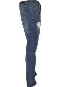 URBAN CLASSICS Heavy Destroyed Slim Fit Jeans - Slim Fit Jeans - Blue Heavy Destroyed Washed -Urban Classics 4f2f35851dd242dbb408f565ea2390e0