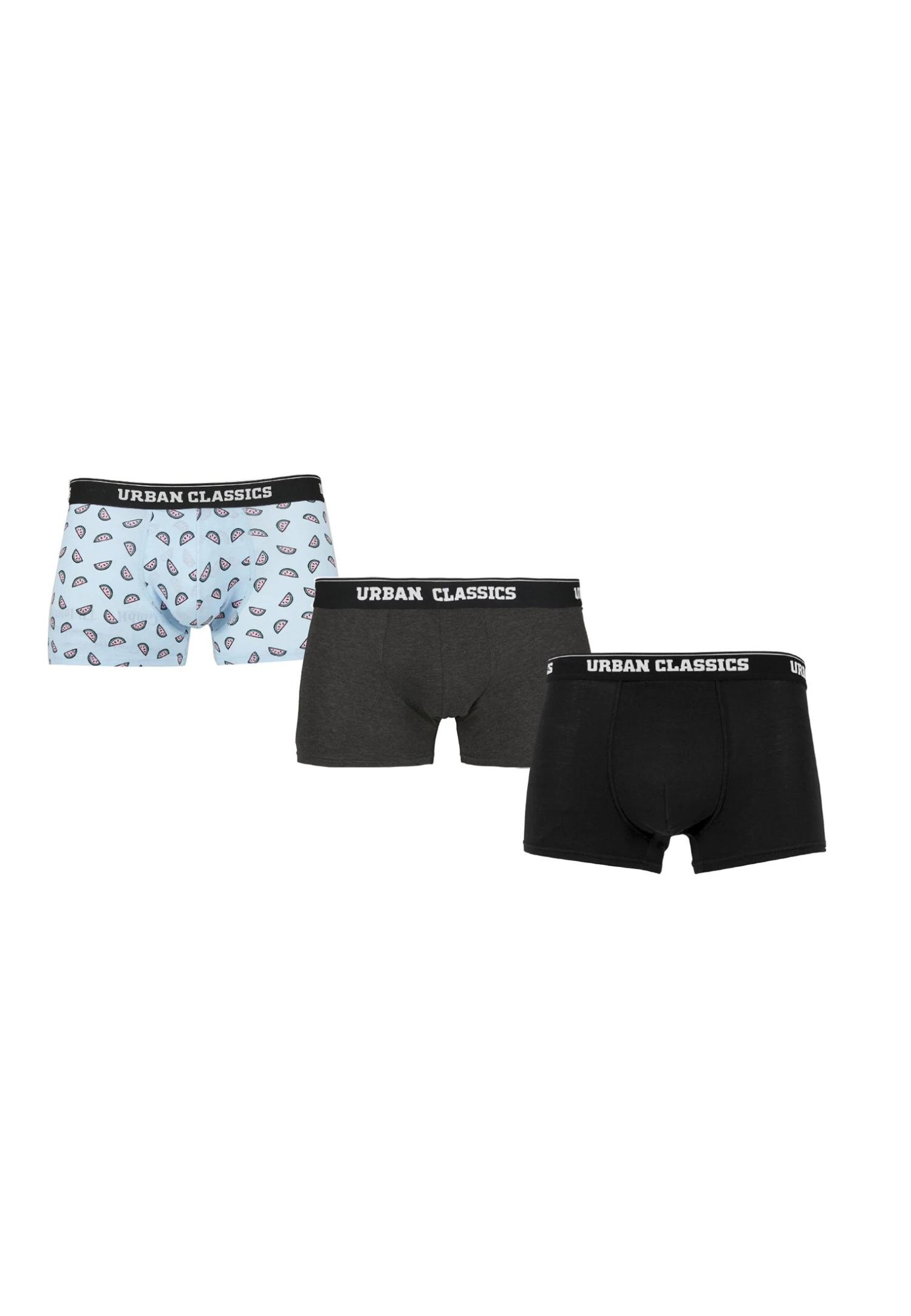 URBAN CLASSICS 3 Pack - Onderbroeken - White/Black 3 URBAN CLASSICS 3 Pack - Onderbroeken - White/Black